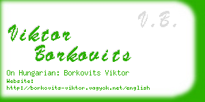 viktor borkovits business card